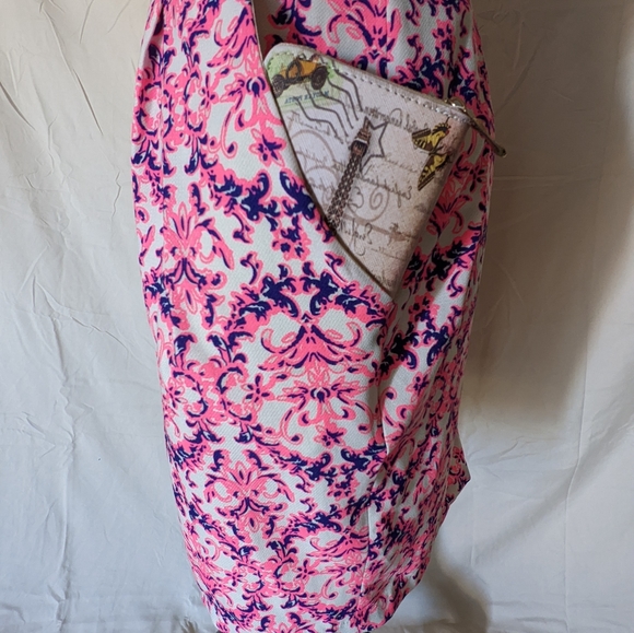 MM COUTURE Strapless Mini Dress Floral Medallion X-Small - Picture 4 of 4